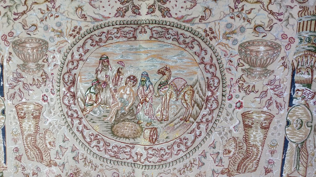 Silk carpet in Sharifi Carpets trading store